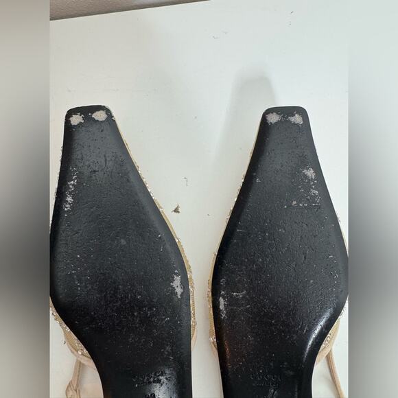 GUCCI Demi Crystal GG Slingback Ballerina Flats size 39 - Picture 12 of 12